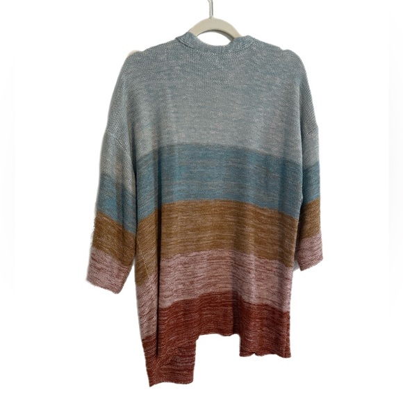 Maurices Blue and Brown Striped Cardigan - Picture 3 of 12